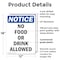 Signmission No Food Or Drink Allowed, 12 in W x Rectangle, Plastic OS-2PACK-NS-P-1218-V-14578 - alternate 5